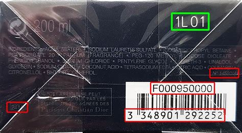 check dior perfume serial number.